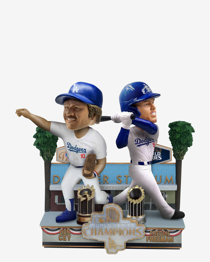 Ron Cey & Freddie Freeman Los Angeles Dodgers 1981 & 2024 World Series Champions MVPs Then and Now Bobblehead