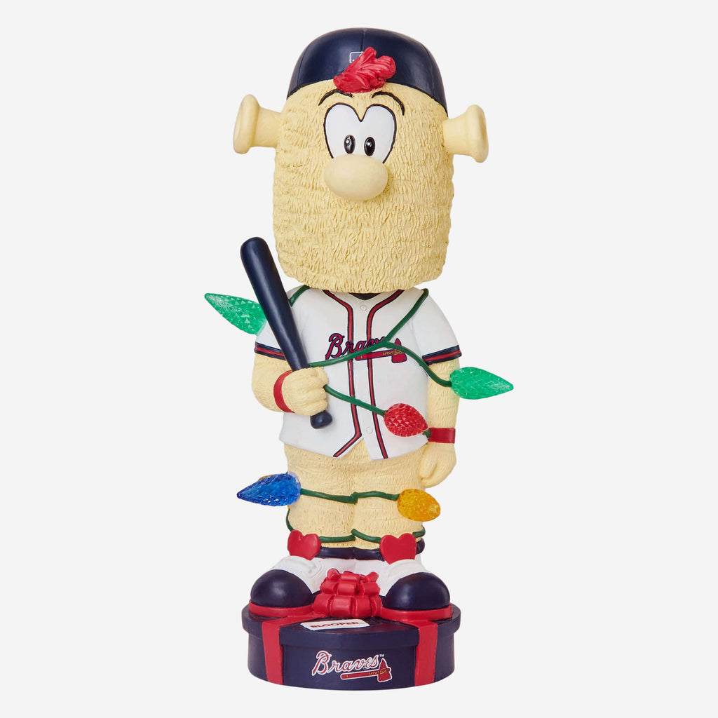 Blooper Atlanta Braves Holiday Lights Mascot Bobblehead FOCO - FOCO.com