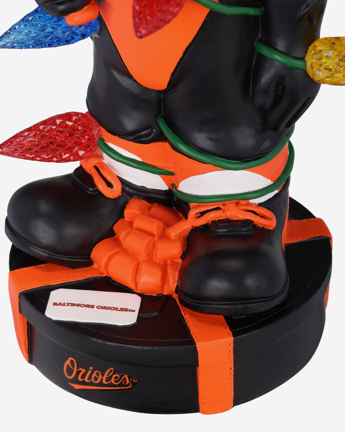 The Oriole Bird Baltimore Orioles Holiday Lights Mascot Bobblehead FOCO - FOCO.com