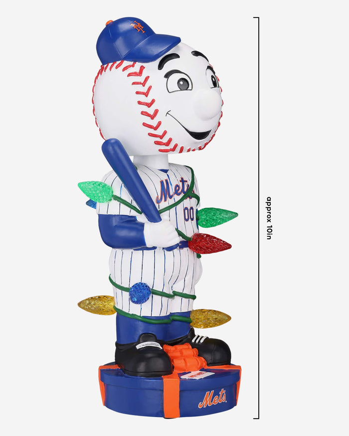 Mr Met New York Mets Holiday Lights Mascot Bobblehead FOCO - FOCO.com