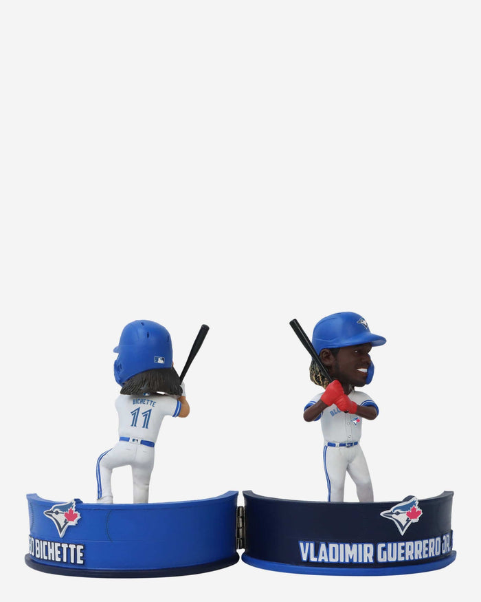 Vladimir Guererro Jr & Bo Bichette Toronto Blue Jays Hinged Base Dual Bobblehead FOCO - FOCO.com