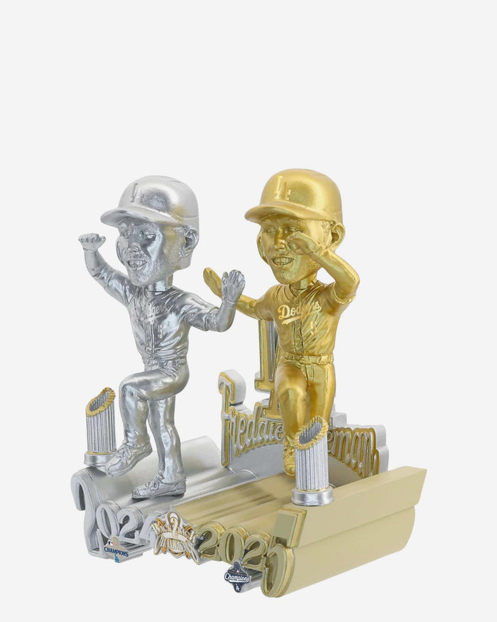 Freddie Freeman Los Angeles Dodgers 2025 Back To Back World Series Champions Then And Now Bobblehead FOCO - FOCO.com