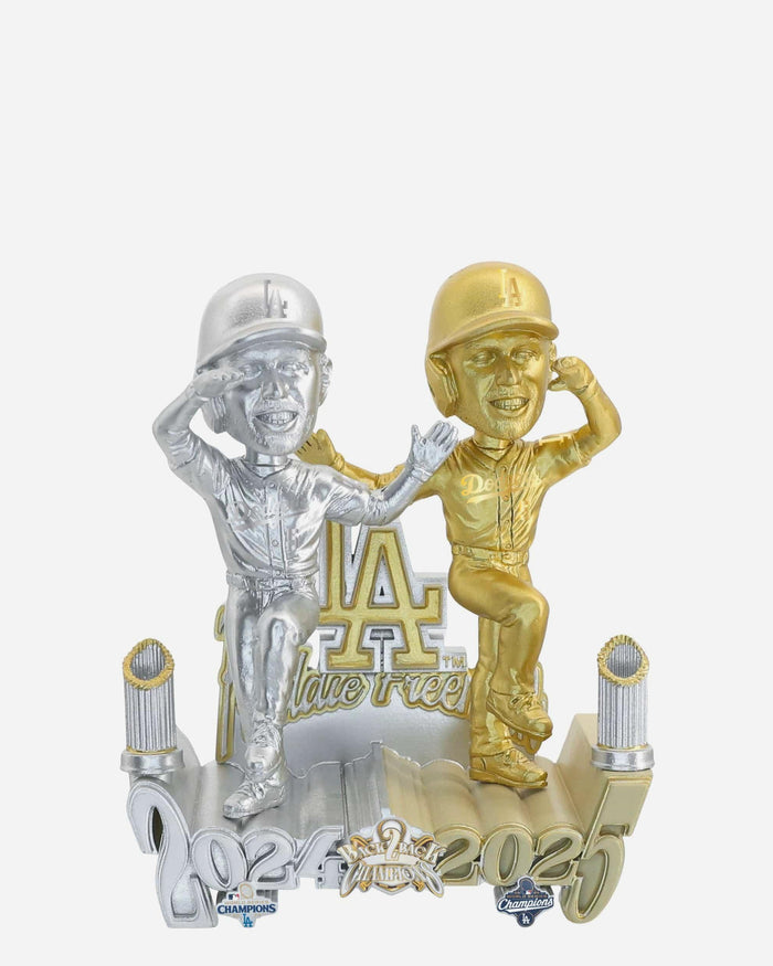 Freddie Freeman Los Angeles Dodgers 2025 Back To Back World Series Champions Then And Now Bobblehead FOCO - FOCO.com