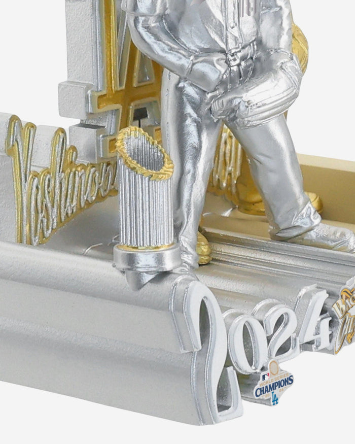 Yoshinobu Yamamoto Los Angeles Dodgers 2025 Back To Back World Series Champions Then And Now Bobblehead FOCO - FOCO.com
