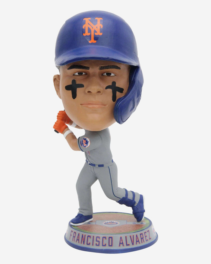 Francisco Alvarez New York Mets Field Stripe Variant Bighead Bobblehead FOCO - FOCO.com