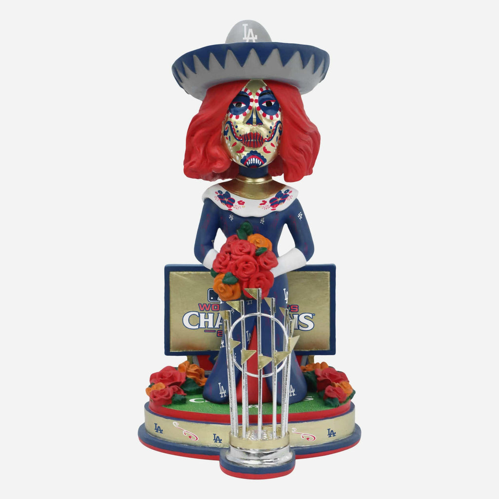 Senora Los Angeles Dodgers 2024 World Series Champions Day of the Dead Bobblehead FOCO - FOCO.com