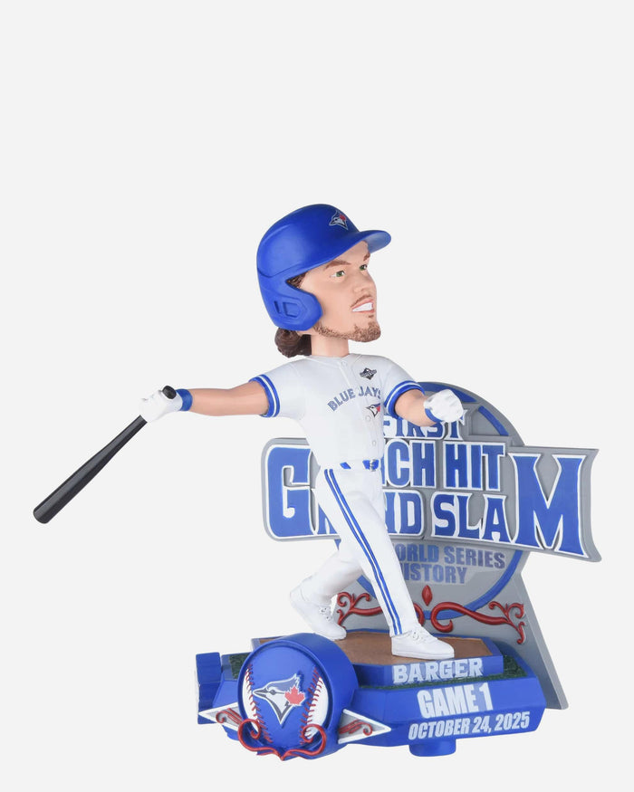 Addison Barger Toronto Blue Jays 2025 First World Series Pinch-Hitter Grand Slam Historic Bobblehead FOCO - FOCO.com