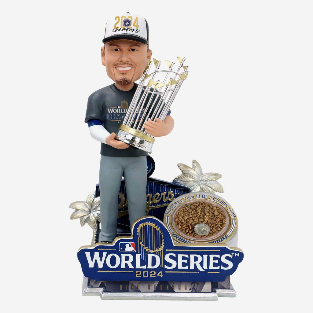 Kike Hernandez Los Angeles Dodgers 2024 World Series Champions Authentic Dirt Bobblehead FOCO - FOCO.com