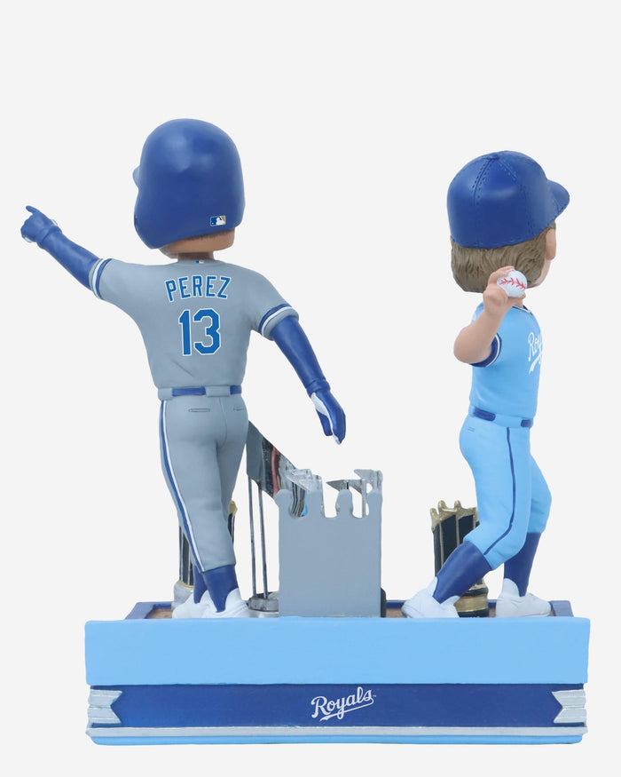 Bret Saberhagen & Salvador Perez Kansas City Royals 1985 & 2015 World Series Champions and MVPs Dual Bobblehead FOCO - FOCO.com