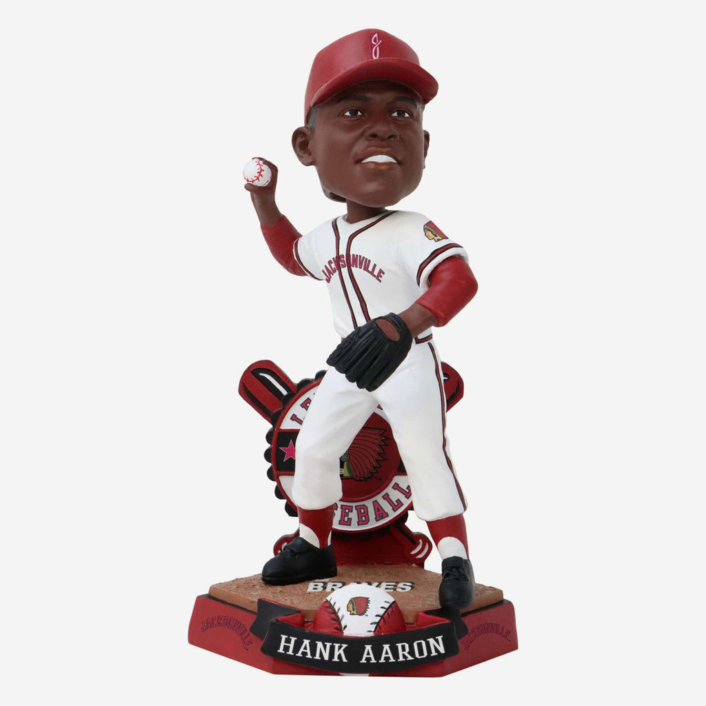 Hank Aaron Jacksonville Braves Minor League Bobblehead FOCO - FOCO.com