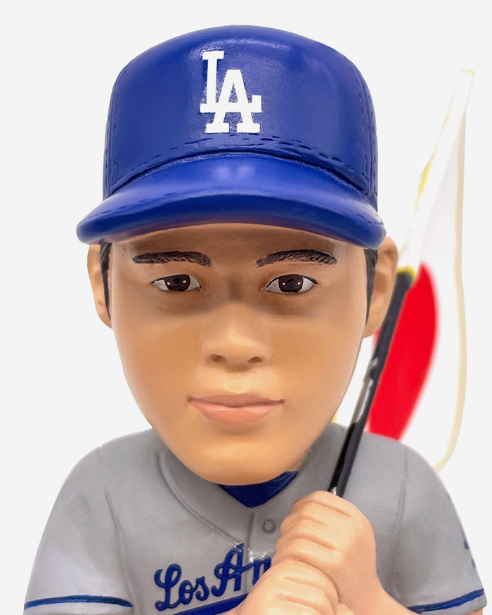 Shohei Ohtani Los Angeles Dodgers Away Jersey Japanese National Flag Bobblehead FOCO - FOCO.com