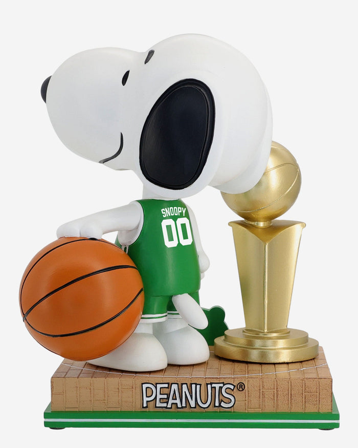 Boston Celtics Snoopy Peanuts 2024 NBA Champions Bobblehead FOCO - FOCO.com