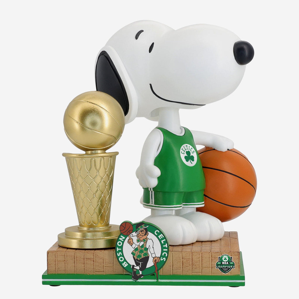 Boston Celtics Snoopy Peanuts 2024 NBA Champions Bobblehead FOCO - FOCO.com