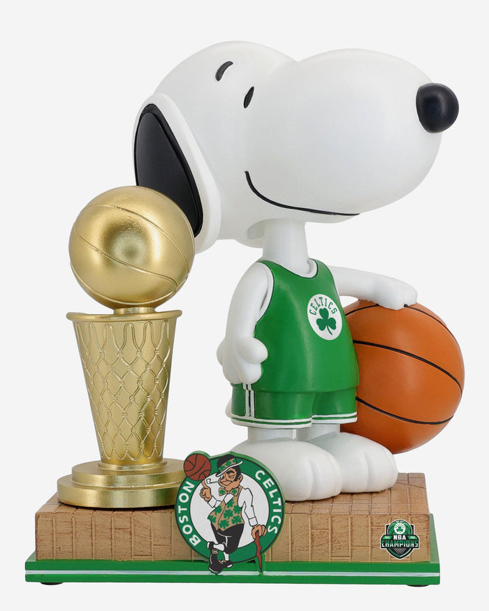 Boston Celtics Snoopy Peanuts 2024 NBA Champions Bobblehead FOCO - FOCO.com