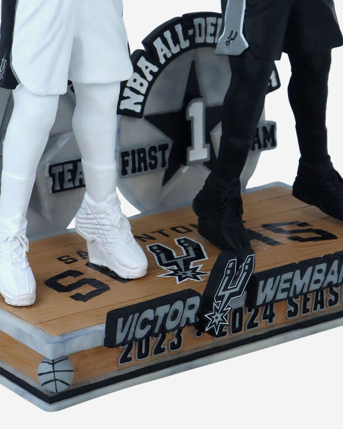 Victor Wembanyama San Antonio Spurs 2023-2024 All-Rookie & All-Defensive First Team Dual Bobblehead FOCO - FOCO.com