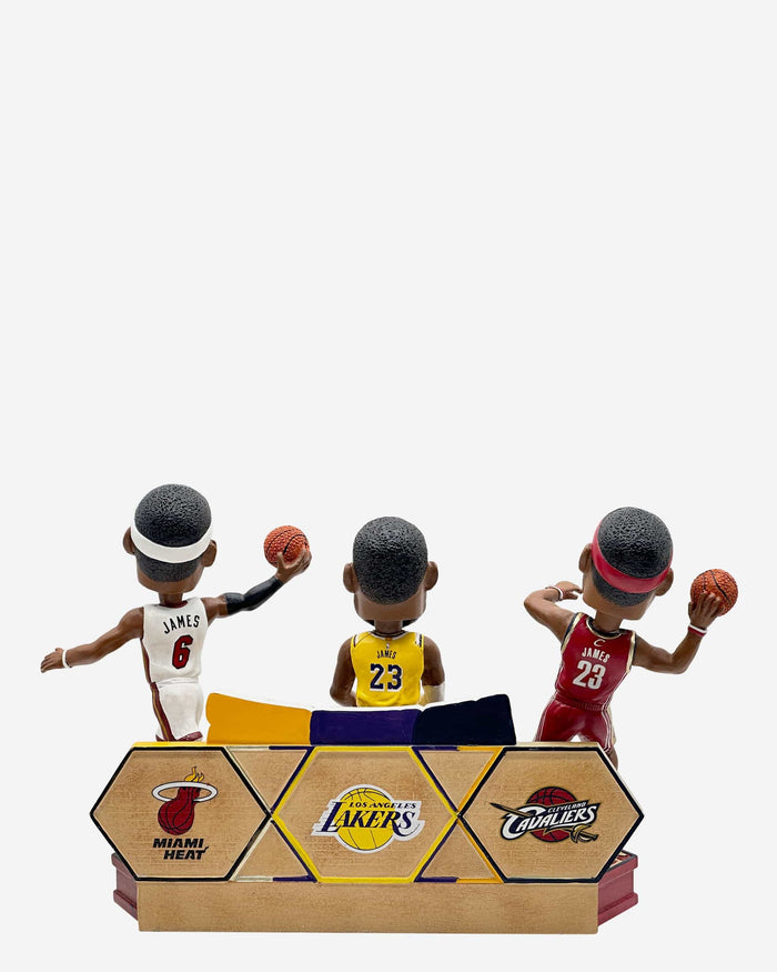 LeBron James Los Angeles Lakers & Cleveland Cavaliers & Miami Heat 40,000 Points Milestone Mini Bobblehead Scene FOCO - FOCO.com