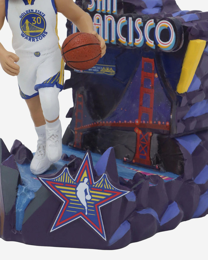 Steph Curry Golden State Warriors 2025 NBA All-Star Light Up Bridge Mini Bobblehead Scene FOCO - FOCO.com