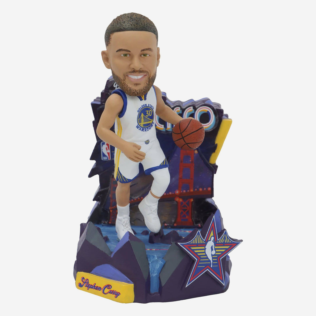 Steph Curry Golden State Warriors 2025 NBA All-Star Light Up Bridge Mini Bobblehead Scene FOCO - FOCO.com