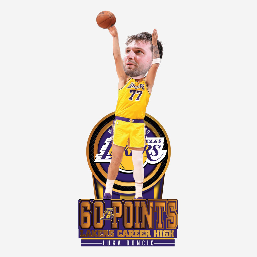Luka Doncic Los Angeles Lakers 60 Point Franchise Career High Gamebreaker Bobblehead FOCO - FOCO.com