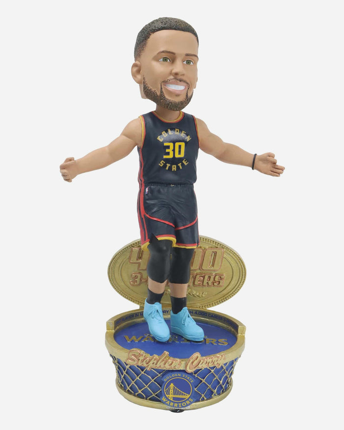 Steph Curry Golden State Warriors 4,000 Career Three Pointers Bobblehead FOCO - FOCO.com