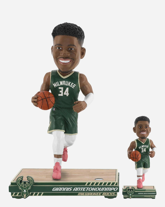 Giannis Antetokounmpo Milwaukee Bucks Magnetized Bobble Dubblz Bobblehead FOCO - FOCO.com