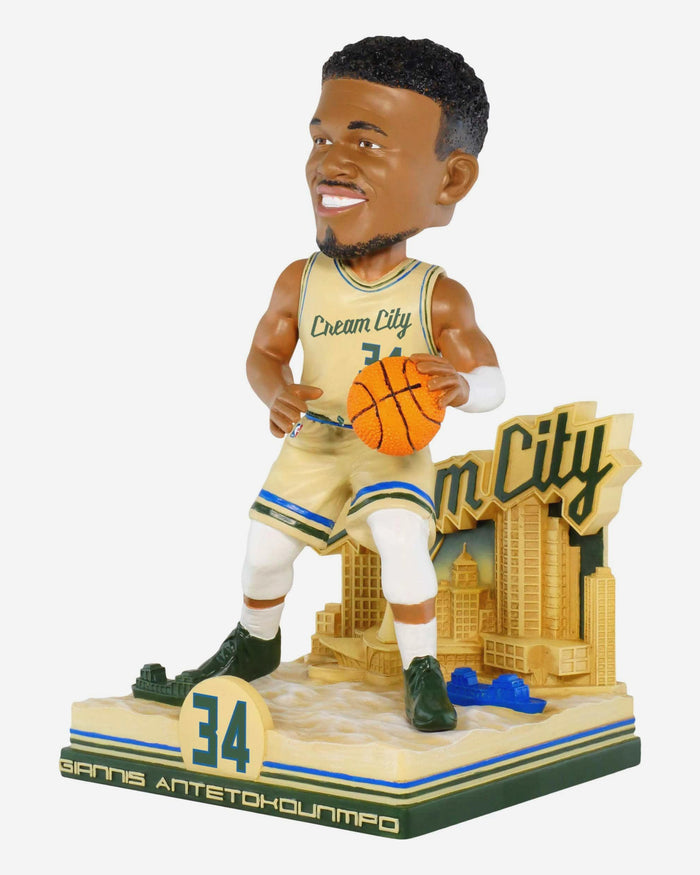 Giannis Antetokounmpo Milwaukee Bucks 2026 City Jersey Bobblehead FOCO - FOCO.com