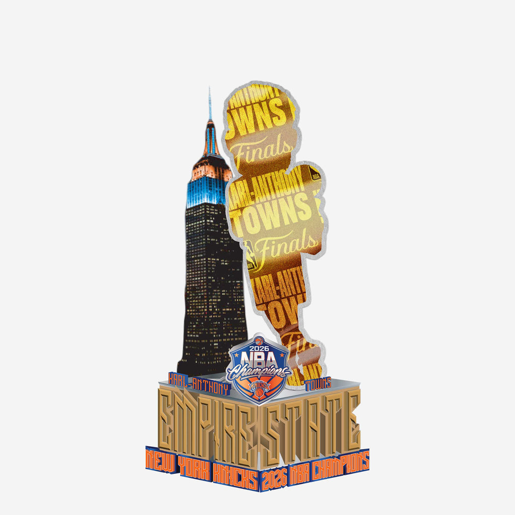 Karl-Anthony Towns New York Knicks 2026 NBA Champions Empire State Building Light Up Bobblehead FOCO - FOCO.com