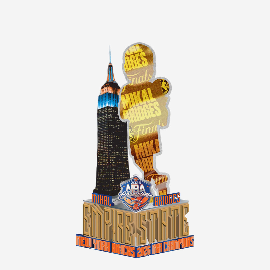 Mikal Bridges New York Knicks 2026 NBA Champions Empire State Building Light Up Bobblehead FOCO - FOCO.com
