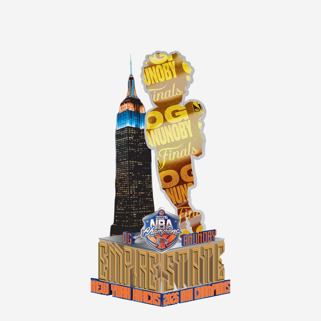 OG Anunoby New York Knicks 2026 NBA Champions Empire State Building Light Up Bobblehead FOCO - FOCO.com