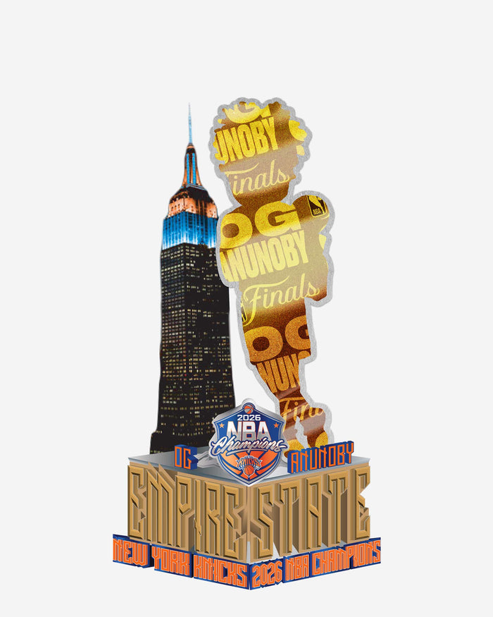 OG Anunoby New York Knicks 2026 NBA Champions Empire State Building Light Up Bobblehead FOCO - FOCO.com
