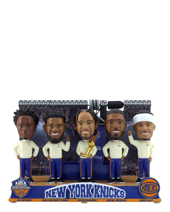 New York Knicks Raising the Banner Mini Bobblehead Scene FOCO - FOCO.com