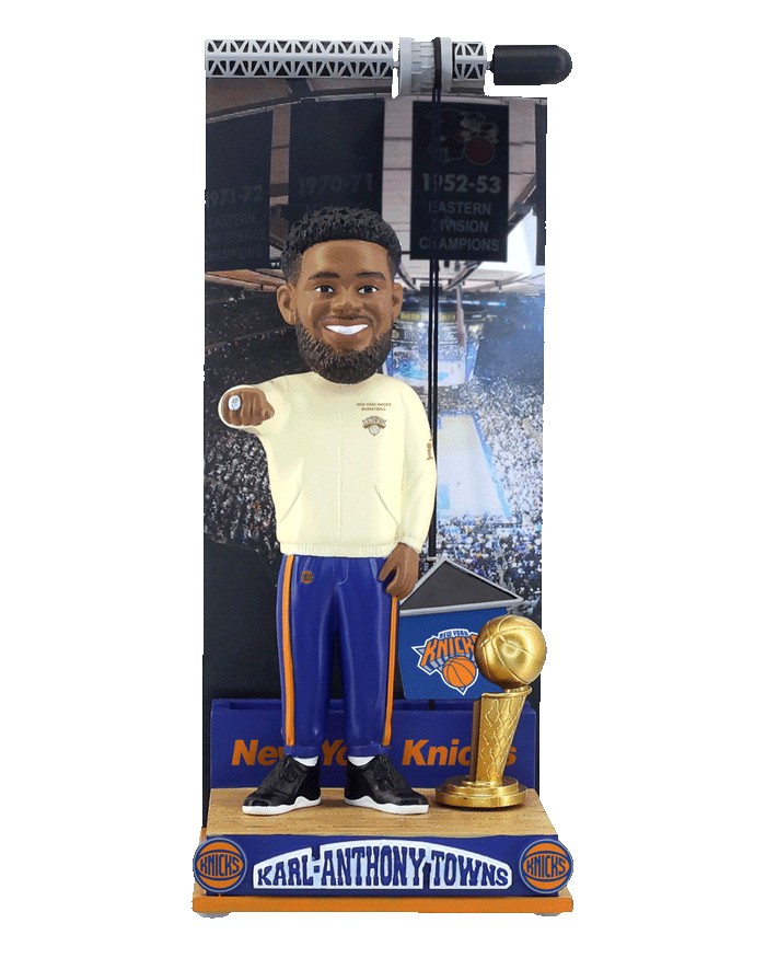 Karl-Anthony Towns New York Knicks Raising the Banner Bobblehead FOCO - FOCO.com