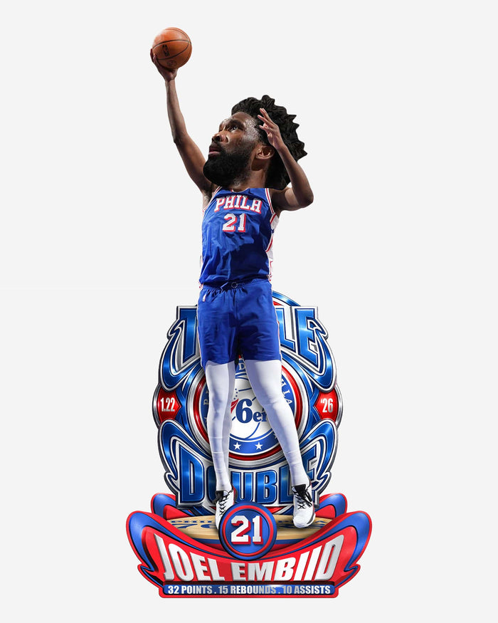 Joel Embiid Philadelphia 76ers Triple Double Bobblehead FOCO - FOCO.com