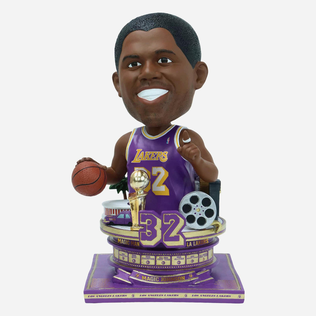 Magic Johnson Los Angeles Lakers Bust Bighead Bobblehead FOCO - FOCO.com