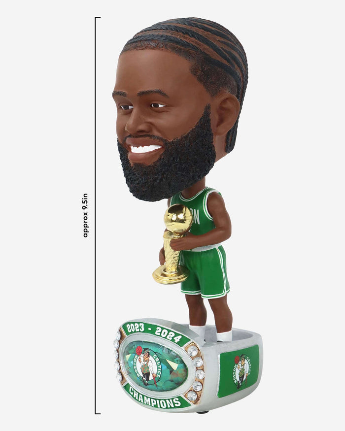 Jaylen Brown Boston Celtics 2024 NBA Champions Ring Base Bighead Bobblehead FOCO - FOCO.com