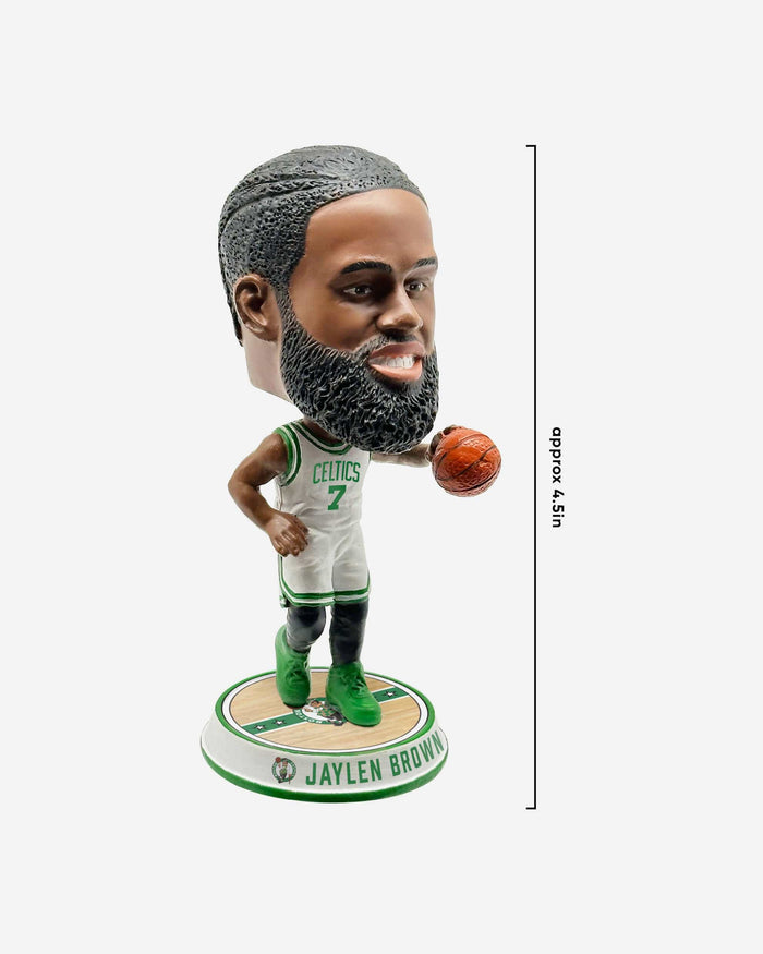 Jaylen Brown Boston Celtics Court Stripe Mini Bighead Bobblehead FOCO - FOCO.com