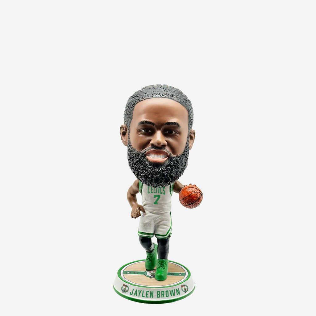 Jaylen Brown Boston Celtics Court Stripe Mini Bighead Bobblehead FOCO - FOCO.com