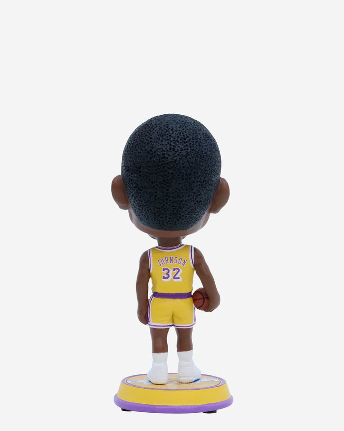 Magic Johnson Los Angeles Lakers Court Stripe Mini Bighead Bobblehead FOCO - FOCO.com