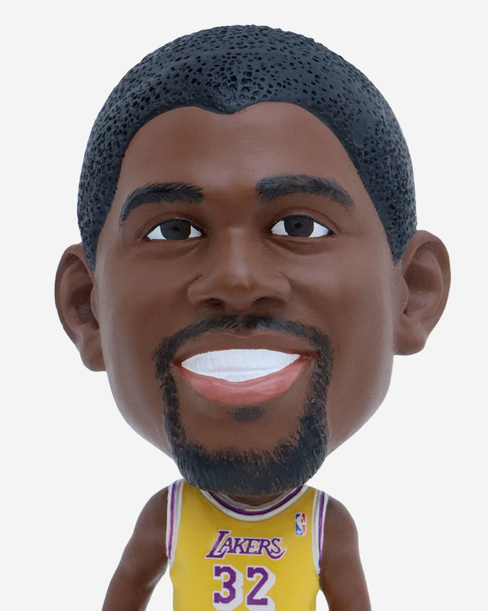 Magic Johnson Los Angeles Lakers Court Stripe Mini Bighead Bobblehead FOCO - FOCO.com