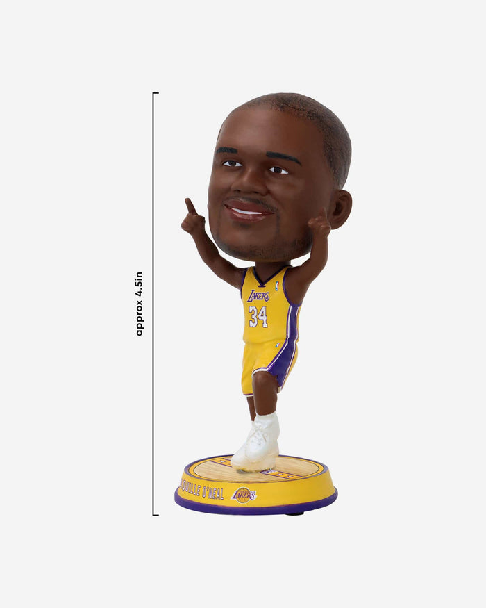 Shaquille O'Neal Los Angeles Lakers Court Stripe Mini Bighead Bobblehead FOCO - FOCO.com