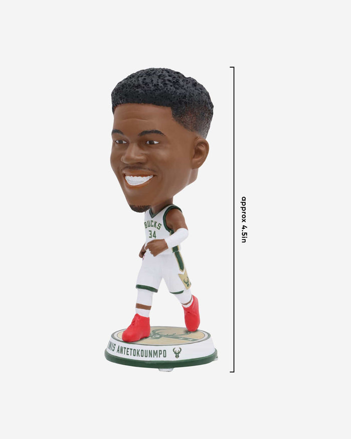 Giannis Antetokounmpo Milwaukee Bucks Court Stripe Mini Bighead Bobblehead FOCO - FOCO.com