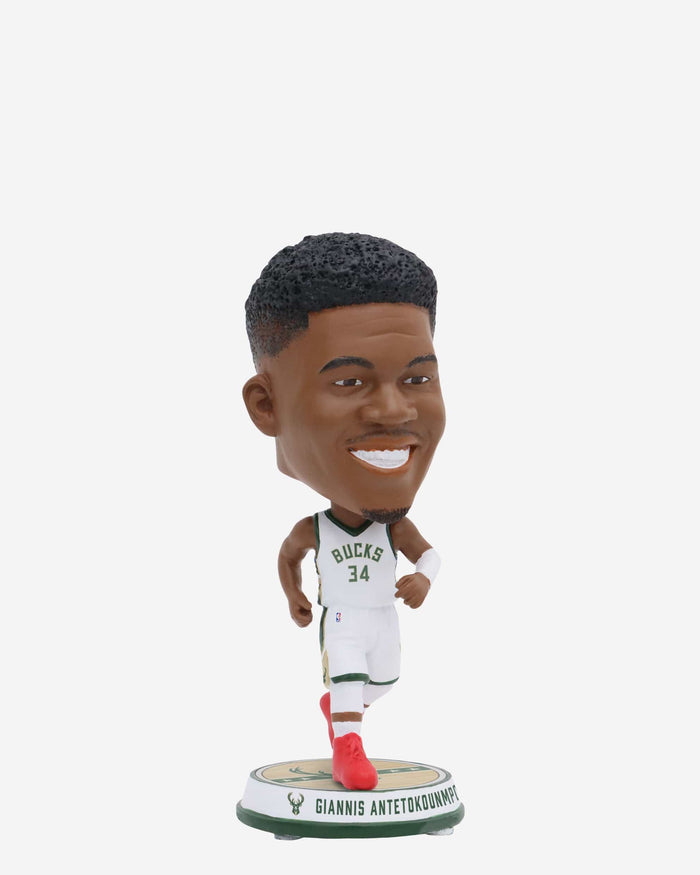 Giannis Antetokounmpo Milwaukee Bucks Court Stripe Mini Bighead Bobblehead FOCO - FOCO.com