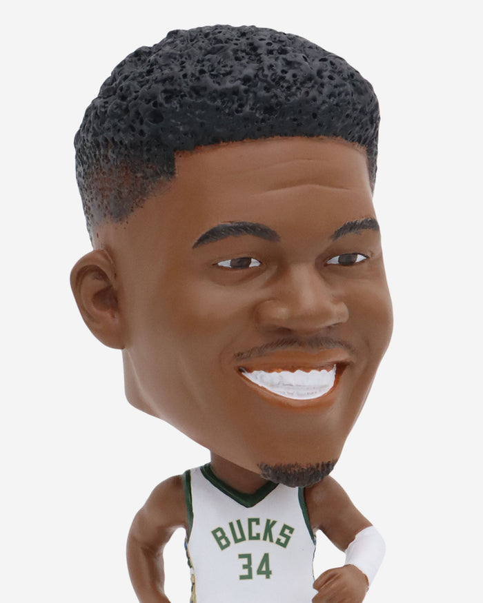 Giannis Antetokounmpo Milwaukee Bucks Court Stripe Mini Bighead Bobblehead FOCO - FOCO.com