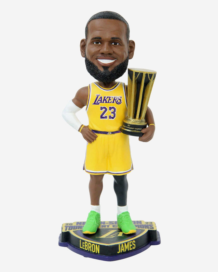 LeBron James Los Angeles Lakers 2023 In-Season Tournament Champion Bobblehead FOCO - FOCO.com