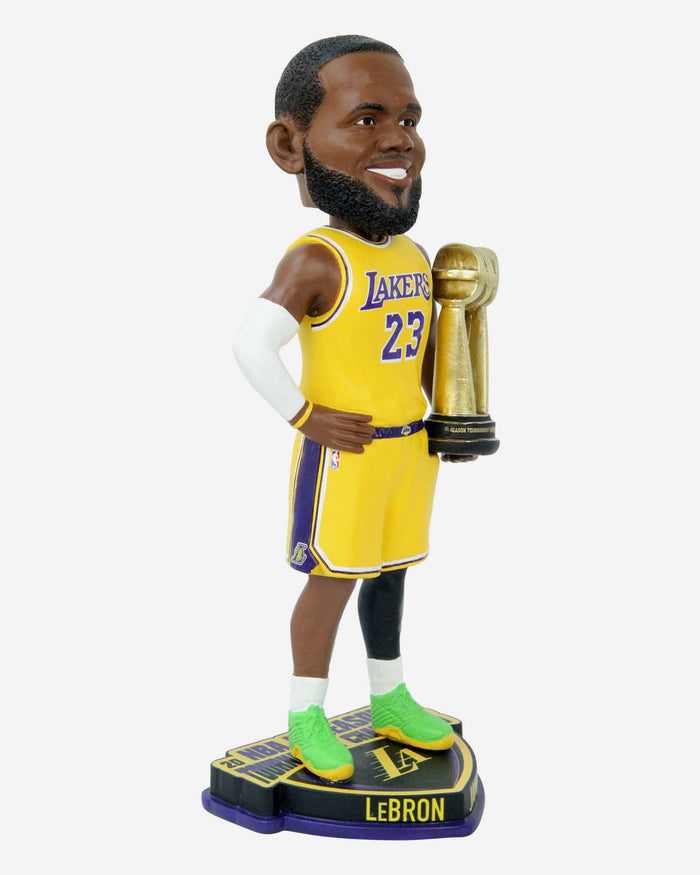 LeBron James Los Angeles Lakers 2023 In-Season Tournament Champion MVP Bobblehead FOCO - FOCO.com