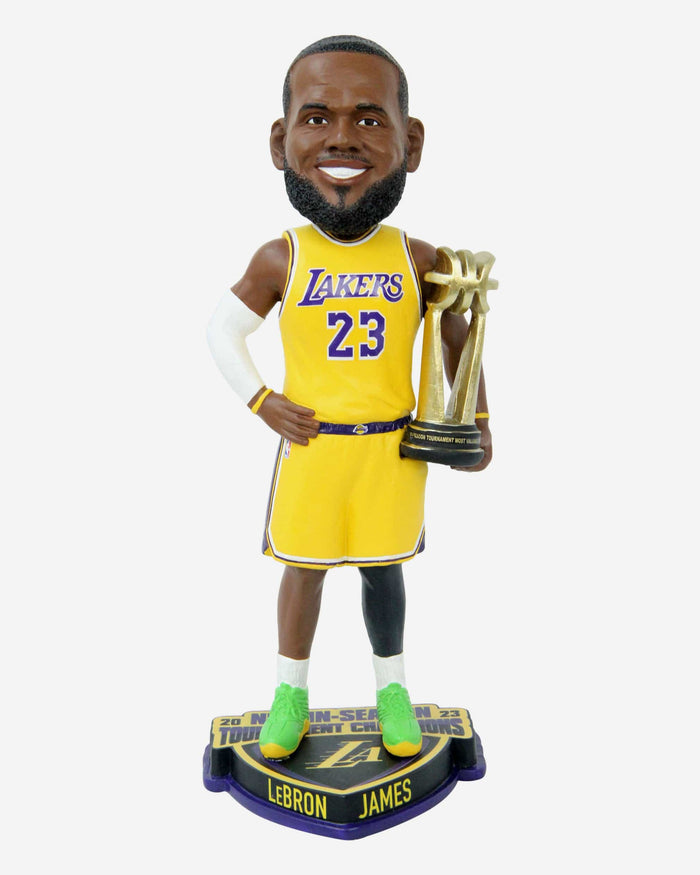 LeBron James Los Angeles Lakers 2023 In-Season Tournament Champion MVP Bobblehead FOCO - FOCO.com