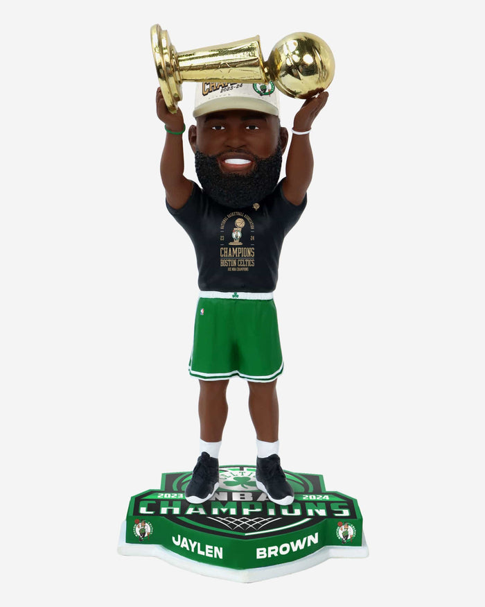 Jaylen Brown Boston Celtics 2024 NBA Champions Trophy Hoist Bobblehead FOCO - FOCO.com