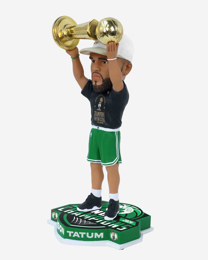 Jayson Tatum Boston Celtics 2024 NBA Champions Trophy Hoist Bobblehead FOCO - FOCO.com