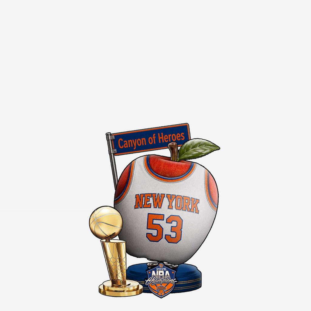New York Knicks 2026 NBA Champions White Jersey Big Apple Bobble FOCO - FOCO.com