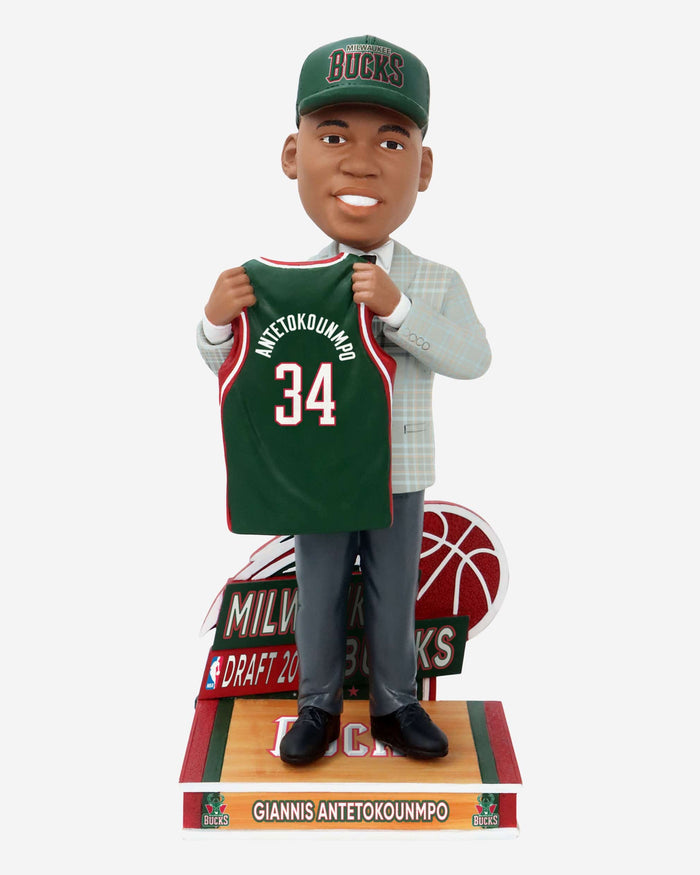 Giannis Antetokounmpo Milwaukee Bucks 2013 Draft Pick Bobblehead FOCO - FOCO.com